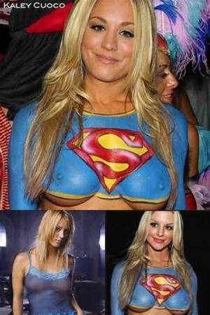 Kaley Cuoco Body Paint Sex - Kaley cuoco superman body paint