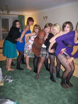 group pantyhose party - Elderly swinger videos