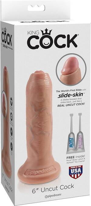 huge uncut cock toys - King Cock Uncut Flesh Dildo, 6-Inch, Beige : Amazon.co.uk: Health &  Personal Care