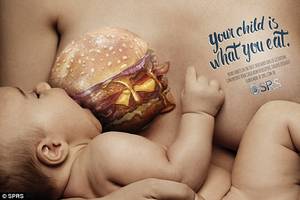 Brazilian Breastfeeding Porn - Your child is what you eat campaign is Mother shaming at its best via Toby  ...