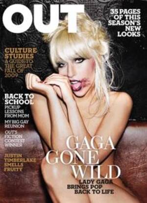 Lady Gaga Big Ass Porn - Lady Gaga Covers 'Out' Magazine as a Vamp for September 2009