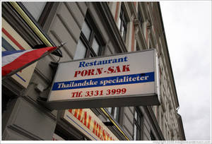 Copenhagen Porn - Thai restaurant Porn Sak. Halmtorvet, Vesterbro district.