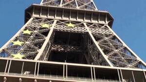 eiffel tower threesome sex movie - Eiffel Tower crazy public sex threesome group orgy with a cute girl and 2  hung guys shoving their dicks in her mouth for a blowjob, and sticking  their big dicks in her