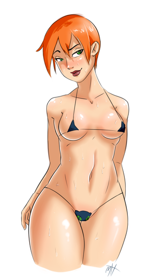 Gwen Ten Porn Bikini - Rule 34 - 1girls ben 10 bikini breasts female female only future gwen green  eyes gwen tennyson looking at viewer micro bikini orange hair solo | 2731475