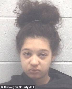 Black Porn Baby - Jazmine Nichole Pacyga (pictured in her mugshot), 19, of Muskegon Township,