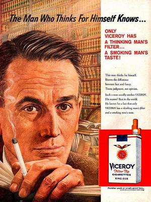 1950s Advertising Art Porn - Viceroy The Man Who Thinks For Himself 1958 - Mad Men Art: The Vintage Advertisement  Art Collection