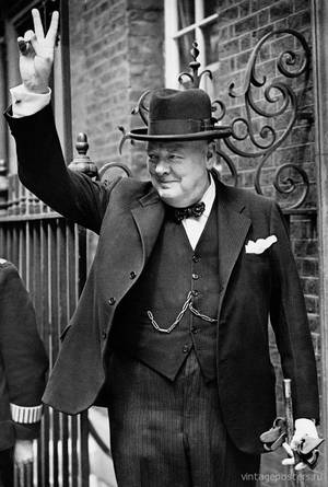 Historical Black And White Porn - Winston Churchill giving his famous 'V' signâ€”on 20 May