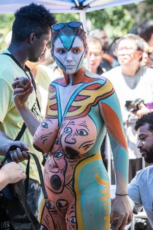 big boobs body paint - BODY ART BIG TITS - 68 porn photos