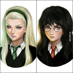 Draco Malfoy Harry Potter Porn - Genderbent Draco Malfoy and Harry Potter