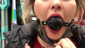 mouth clamp - Mouth Gag! go Shopping! a Lot of Saliva! - Pornhub.com