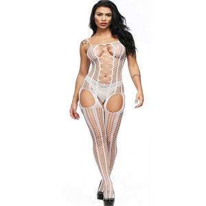 Full Body Fishnet Porn Length - Sexy Lingerie Bodystocking Fishnet Stripper Hot Slut Thigh-High Porn Star  Outfit | eBay