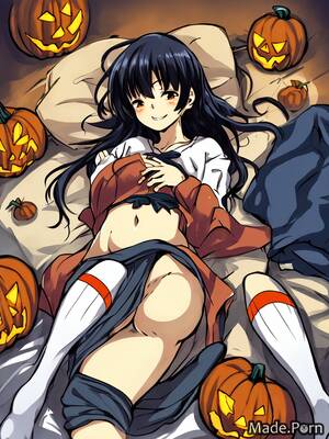 Halloween Porn Anime - Porn image of pajamas 18 halloween messy hair bedroom high socks anime  created by AI