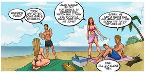 Cartoon Beach Porn - 