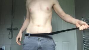 belt jerking off - Taking off my Belt, Stripping, then Masturbating and then I Cum everywhere