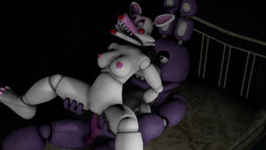 M Angle F Naf Pussy Nipples - 2016 3_toes 3d animated animatronic anthro barefoot bonnie_(fnaf) breasts  canine duo erection feet