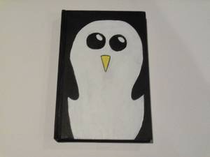 Gunter Adventure Time Porn - Gunter the Penguin! - Adventure Time handpainted journal/sketchbook <3 $22