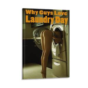 Art Deco Porn - Amazon.com: Why Do Men Love Art Deco Porn Posters on Laundry Day Print  Canvas Poster Wall Art Party Birthday Gifts Indoor Decorations Suitable For  Family Dormitory Office Bathroom DecorFrame-style1212x18inch(30x4: Posters  & Prints