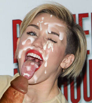 Miley Cyrus Fake Porn Cum - Great cum fake on Miley Cyrus - Cum Face GeneratorCum Face Generator