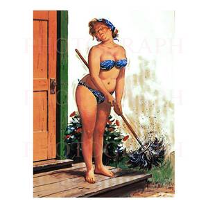 buiten nude beach sex free - Hilda Pinup Girl Time For Spring Clean Print. Fab Remastered - Etsy BelgiÃ«