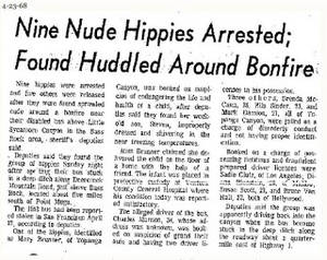 natural nude hippie girl - In 1968 the antics of \