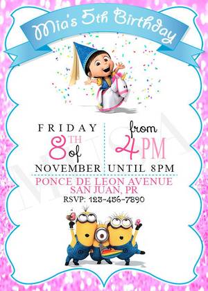 Ms. Hattie Despicable Me Porn - Despicable Me Minions Invitation Printable Digital by MusaCreativa, $13.00