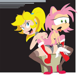 nude amy rose hentai - Peach and Amy by Monkeycheese