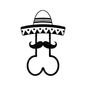 Male Porn Star Mexican Sombraro - Penis Svg With Mexican Hat and Mustache. Vector Cut File for Cricut,  Silhouette, Sticker, Decal, Vinyl, Stencil, Pin, Pdf Png Dxf Eps. - Etsy  Singapore