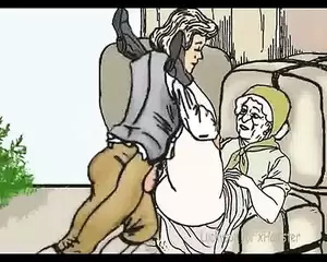 Mature Granny Fucking Porn Animated - Guy fucks granny on the bales! Porn cartoon | xHamster