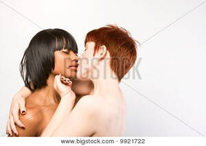 interracial lesbian kissing foreplay - Young Interracial Image & Photo (Free Trial) | Bigstock