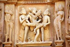 ancient indian group sex - Group Sex Figures in Kama Sutra Temples in India Stock Photo by Â©kagemusha  38392709