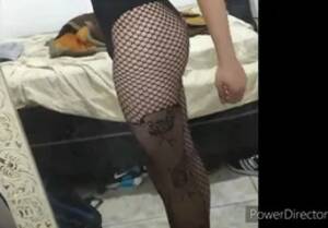 Erection Crossdressers Trap Porn - Femboy Trap Sissy Displays off Butt-Hole and Lollipop in Fishnet Erection