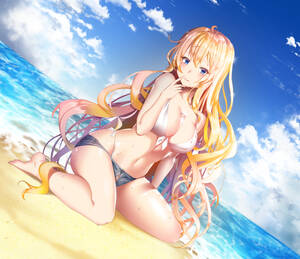 hentai girl big tits bikini - Download 2096x1807 bikini, cleavage, swimwear, blonde, sea, wet, beach,  anime, sexy, hentai, big tits Porno Photos, Erotic Wallpapers