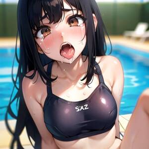 cute girls cum pool hentai - ðŸ”žAnyone down for some fun at the swimming pool[...] | Ahegao Hentai |  Truyen-Hentai.com