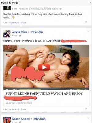 facebook - IKEA complaints get Facebook porn treatment