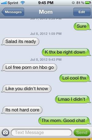 Funny Porn Text - Salad its ready K thx be right down / funny pictures :: auto :: texting ::  mom :: porn - JoyReactor