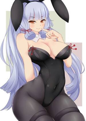 hentai bunny suit sex - animal ears bangs bare shoulders black legwear blunt bangs blush breasts bunny  ears bunnysuit cleavage covered navel cowboy shot curvy detached collar  fake ...