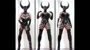 Female Satan Porn - CD Satan Spandex Condom Lady Domme Demon Fetish Goddess