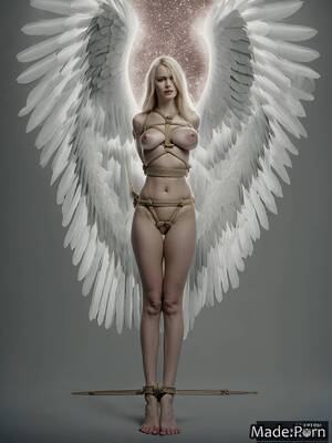 Female Angel Porn - Porn image of woman angel nude dark shaved light pink created by AI