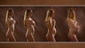 naked pregnant belly progression - 