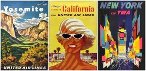 1950s Advertising Art Porn - Joseph Feher-Yosemite United Air Lines, 1950; Stan Galli-Southern  California United