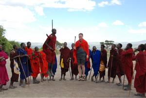 Mud Hut Porn - We then explored the inside of a mud hut, where the Maasai sleep on cow  hides and cook on a campfire.