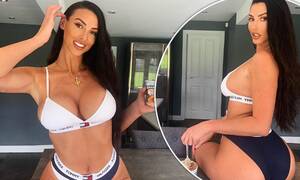 Alice Goodwin Phone Sex - Alice Goodwin puts on an eye-popping display in sporty lingerie as she  indulges in ice cream | Daily Mail Online