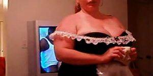 Bbw French Maid Porn - BBW shows off French maid outfit and sucks cock