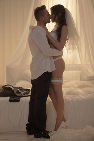 Bride Wedding Night Sex - Hot young bride suck her new husbands cock and rides cowgirl on wedding  night - PornPics.com