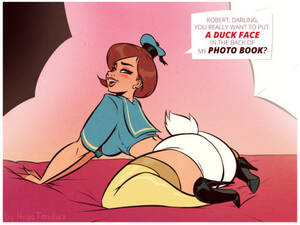 face cartoon porn - Helen Parr - Duck Face - Cartoon PinUp CommissionDo you agree with Robert?  Where would you place a duck face? :)This is a commission for  https://thegildoe.deviantart.com who asked for Helen Parr in