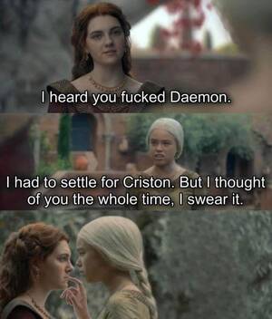 Game It Thrones Porn Captions - What Rhaenyra should've told Alicent ðŸ˜‚ : r/HouseOfTheDragon