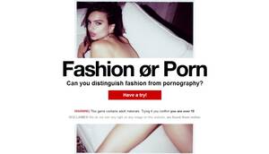 Glamour Vs Porn - Fashion or Porn - PORNCEPTUAL