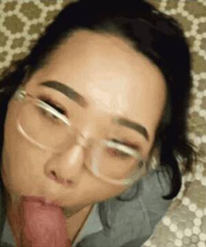 Asian Girl With Glasses Blowjob - Who is this / full video of Asian woman, blowjob, cum facial, glasses, gray  top? - LOVELYYBONNES #1034939 â€º NameThatPorn.com