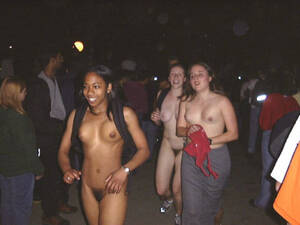 college streaking - publicfigures: Probably Naked Mile or some other college streak. Rare  African American streaker! Tumblr Porn