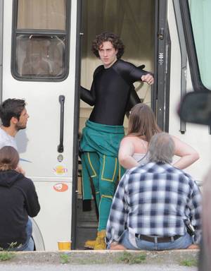 Aaron Taylor Johnson Porn - Aaron Taylor-Johnson on the set of Kick-Ass 2 (2013).